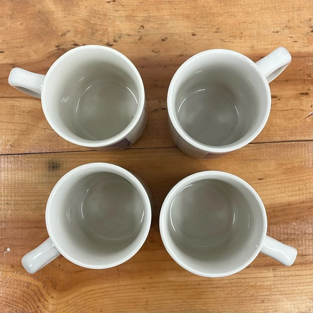 Vintage Morton Salt Girl Mug When It Rains It Pours Collectible Mugs Set of 4